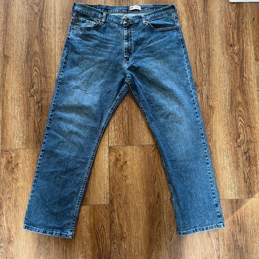 VTG Wrangler Relaxed Fit Mens Jeans Blue Denim 38x30 Y2k Medium Wash Baggy